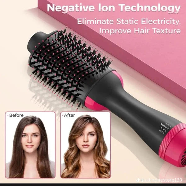 2-in-1 One Step Hot Air Brush – Hair Dryer, Volumizer & Straightening Brush