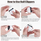 Electric Automatic Nail Clipper with LED Light & Nail Catcher