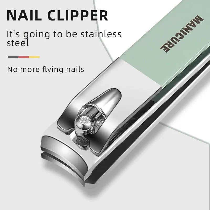 16-Piece Premium Personal Manicure & Pedicure Grooming Kit – Professional Stainless Steel Nail Clippers & Care Set with Travel Case