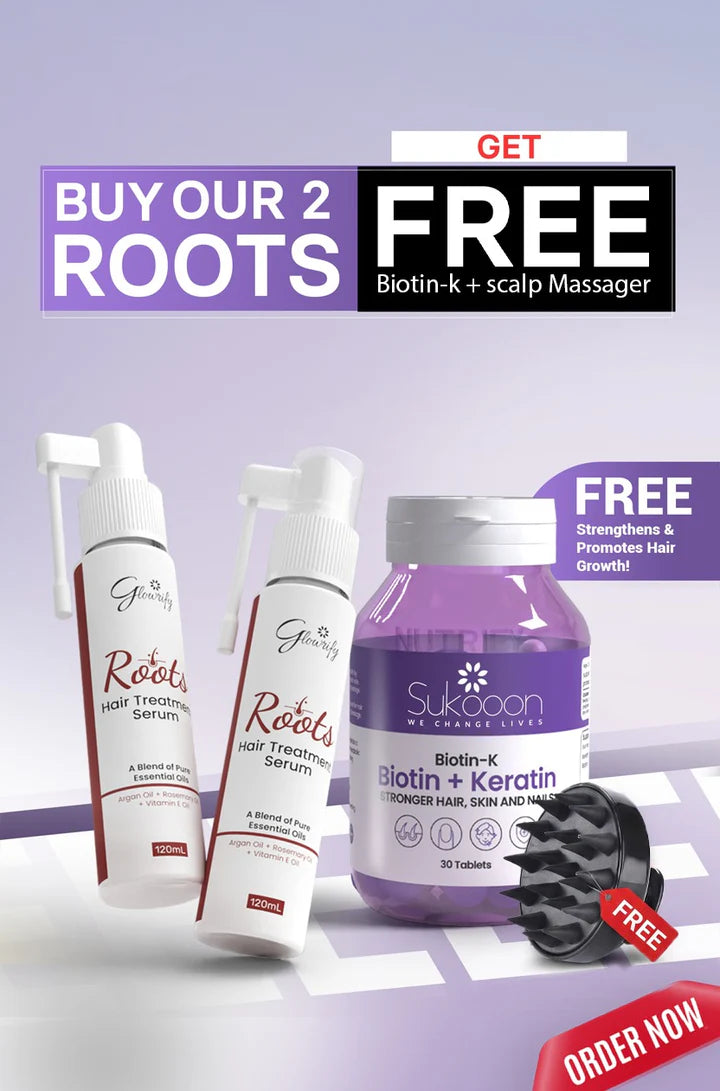Roots Hair Treatment Serum for Hair Growth & Hair Fall Control – Anti-Frizz, Repair & Shine Formula