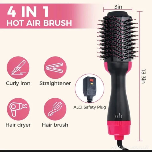 2-in-1 One Step Hot Air Brush – Hair Dryer, Volumizer & Straightening Brush