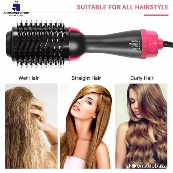 2-in-1 One Step Hot Air Brush – Hair Dryer, Volumizer & Straightening Brush