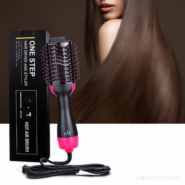 2-in-1 One Step Hot Air Brush – Hair Dryer, Volumizer & Straightening Brush