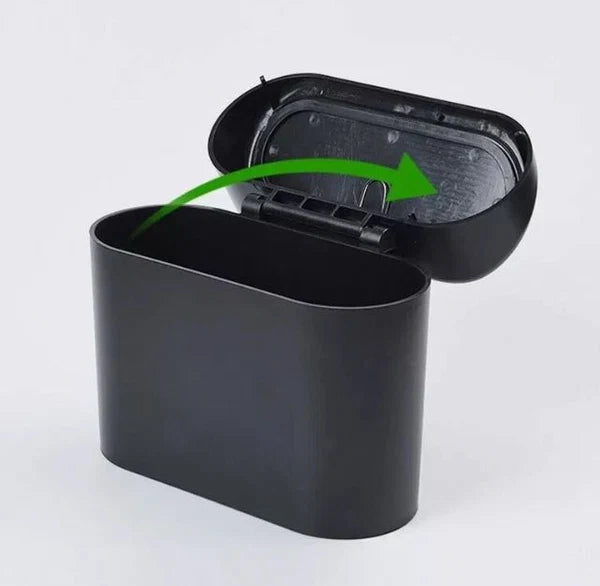 Portable Car Dust Bin with Hanging Design | Mini Vehicle Trash Can Storage Organizer
