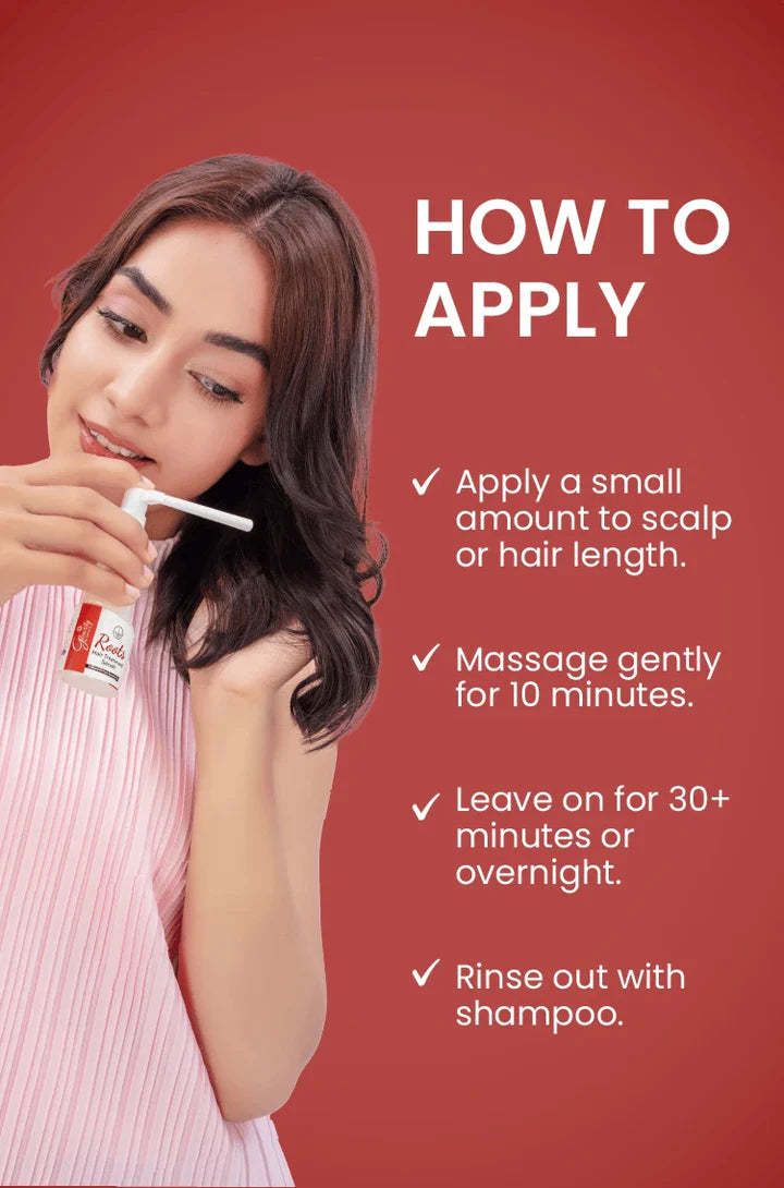 Roots Hair Treatment Serum for Hair Growth & Hair Fall Control – Anti-Frizz, Repair & Shine Formula