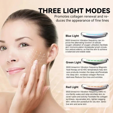 Electric LED Facial Massager for Face & Neck – Rechargeable Beauty Massage Too