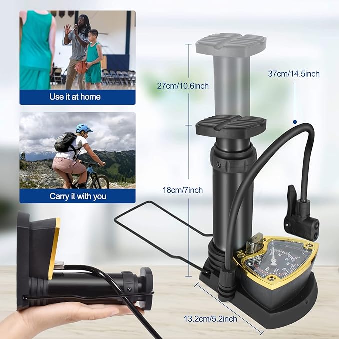 Powerful Foot Air Pump Fast, Easy & Effortless Inflation Anywhere!