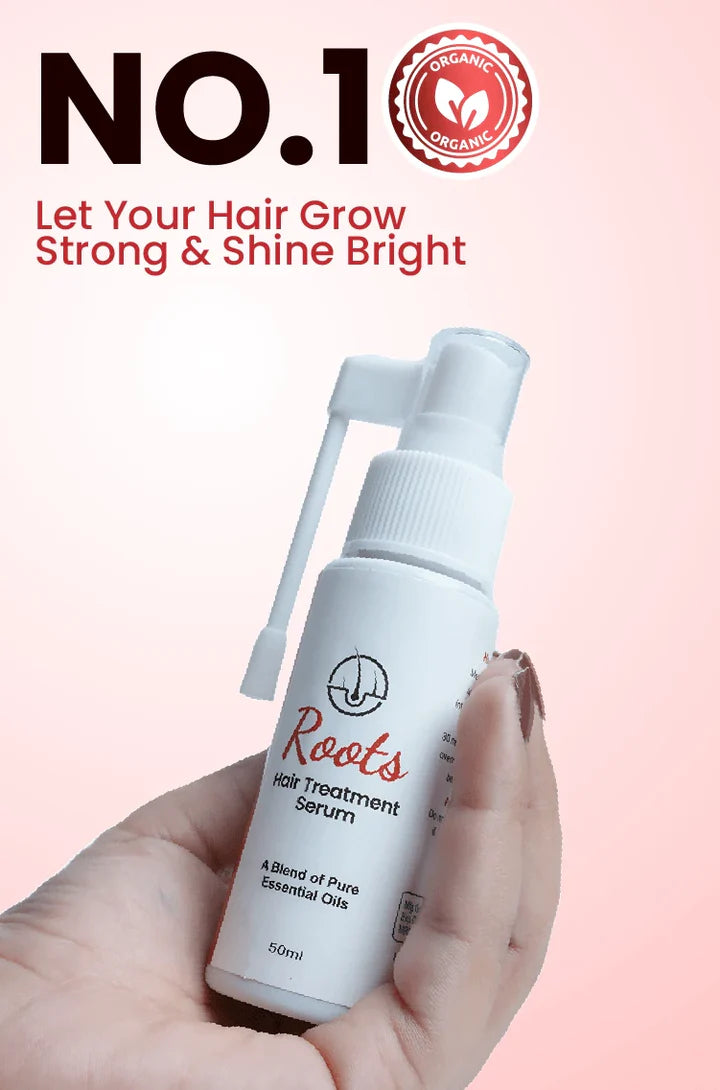 Roots Hair Treatment Serum for Hair Growth & Hair Fall Control – Anti-Frizz, Repair & Shine Formula