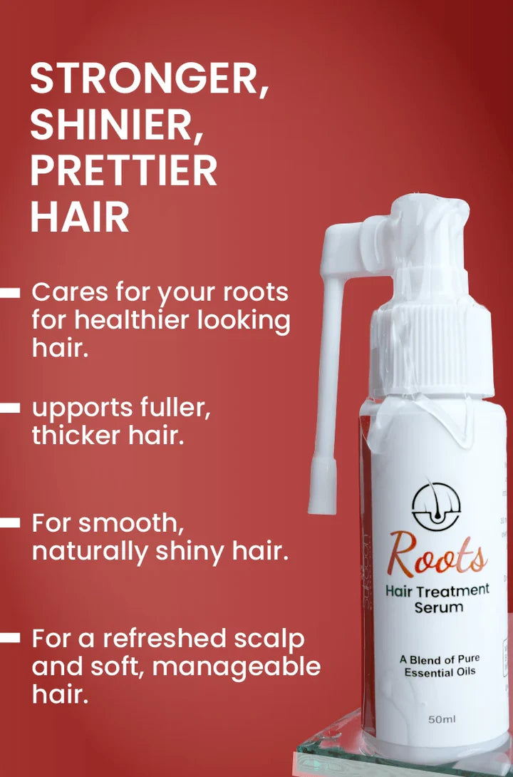 Roots Hair Treatment Serum for Hair Growth & Hair Fall Control – Anti-Frizz, Repair & Shine Formula