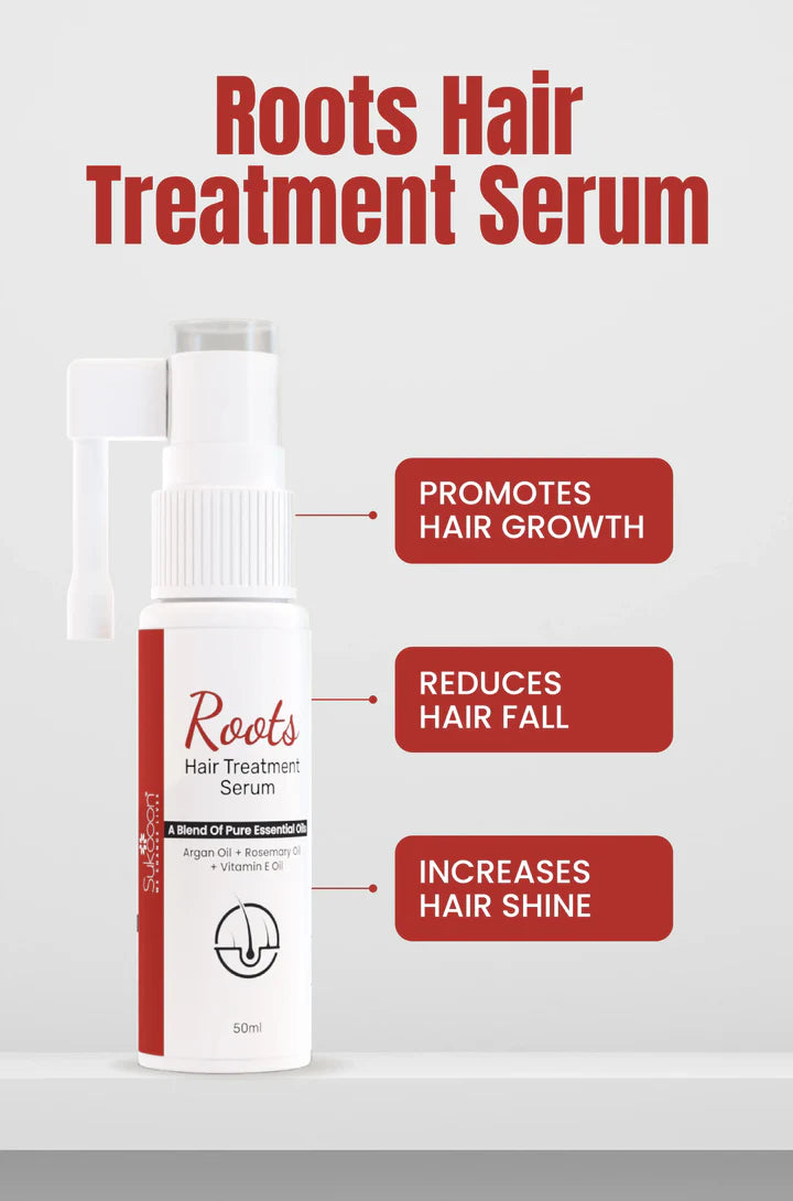 Roots Hair Treatment Serum for Hair Growth & Hair Fall Control – Anti-Frizz, Repair & Shine Formula